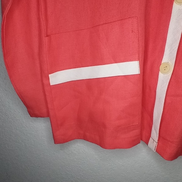 Linen Salmon Smock Style Jacket - Picture 6 of 6
